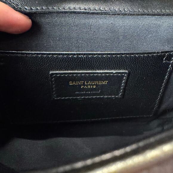 YSL Chevron Metallic Multicolor Med College Satchel Flap Bag GHW Authentic CoA - Picture 2 of 9